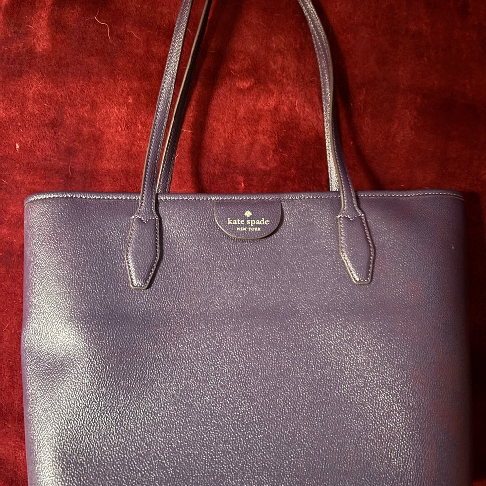 Kate Spade Purple Tote Bag with Structured Design